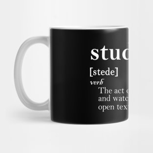 Funny Study Definition studying school education class funny humor study Mug